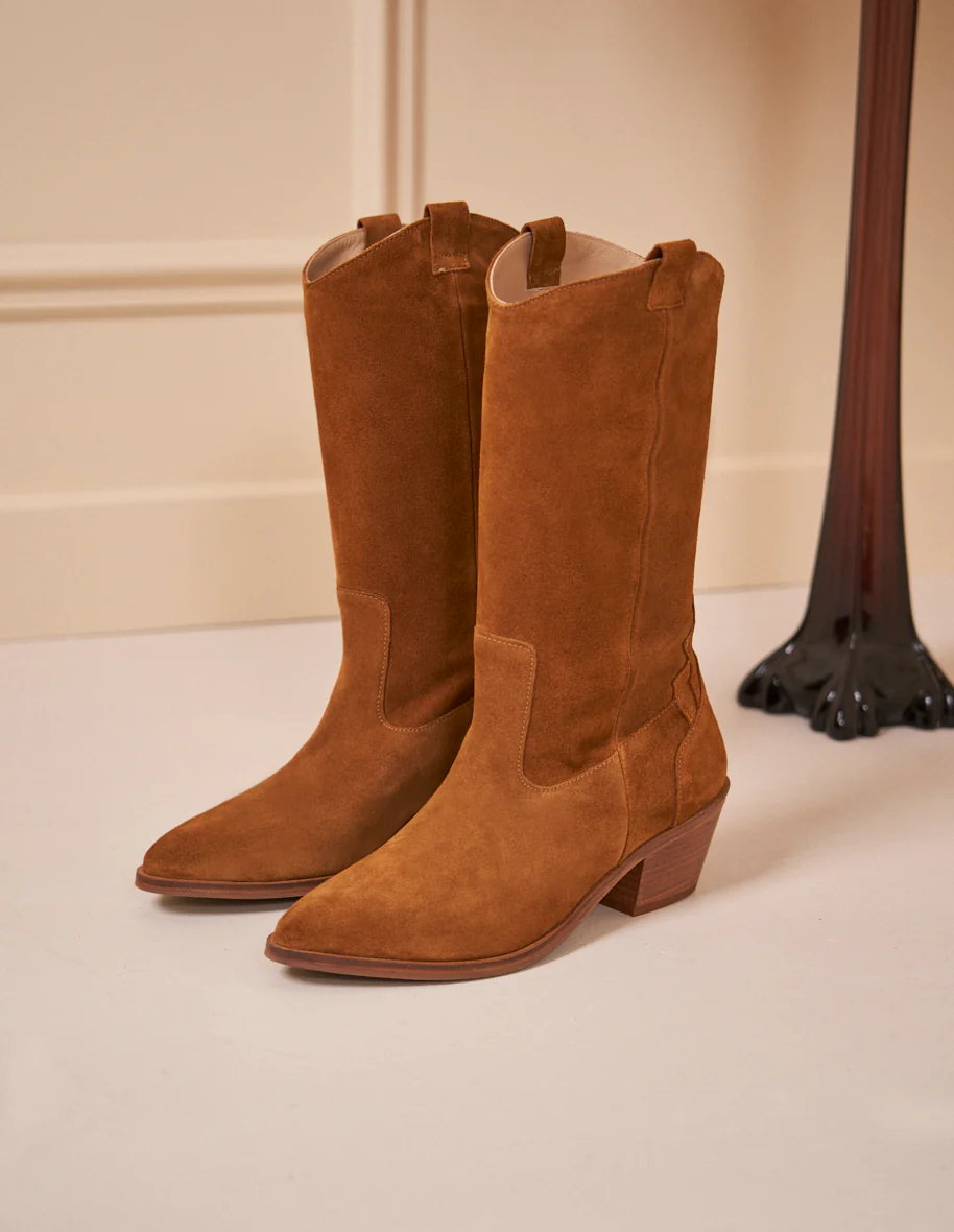 Bottes Jade - Suède ambre