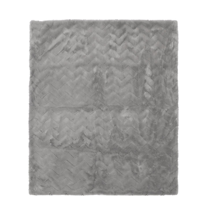 Plaid fausse fourrure 130 x 150 gris