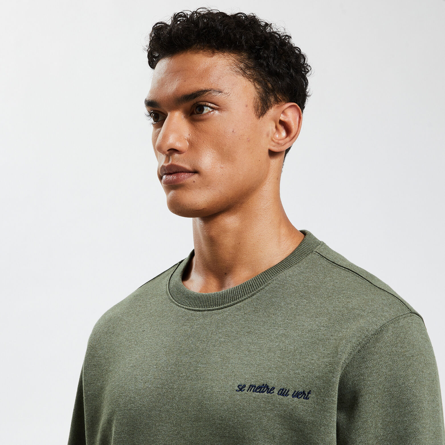 Sweat à col rond 100 % recyclé Vert clair