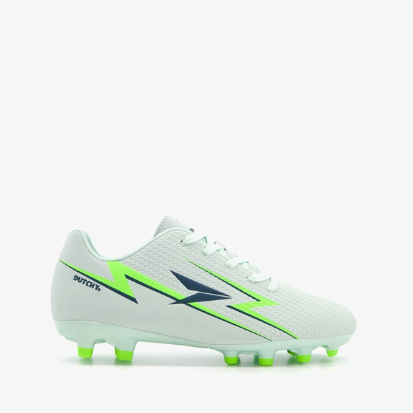 Dutchy Pitch MG kinder voetbalschoenen wit/groen