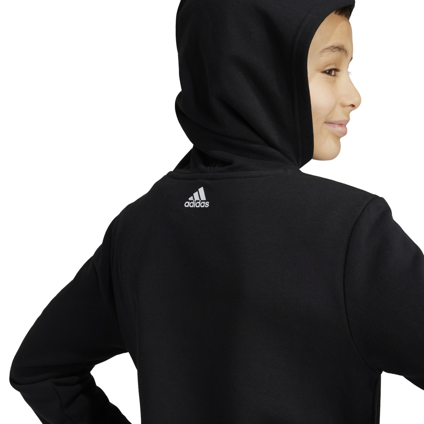 Adidas Essentials Big Logo Hoodie Kids Zwart Wit Rood