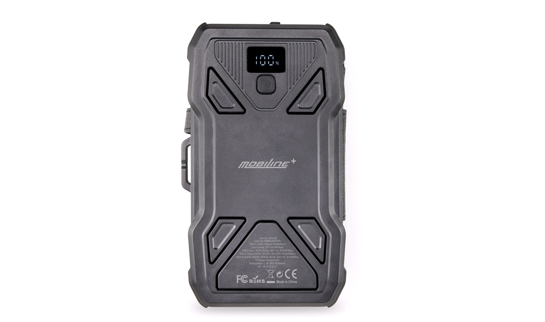Powerbank 10000 mAh med solcellelader