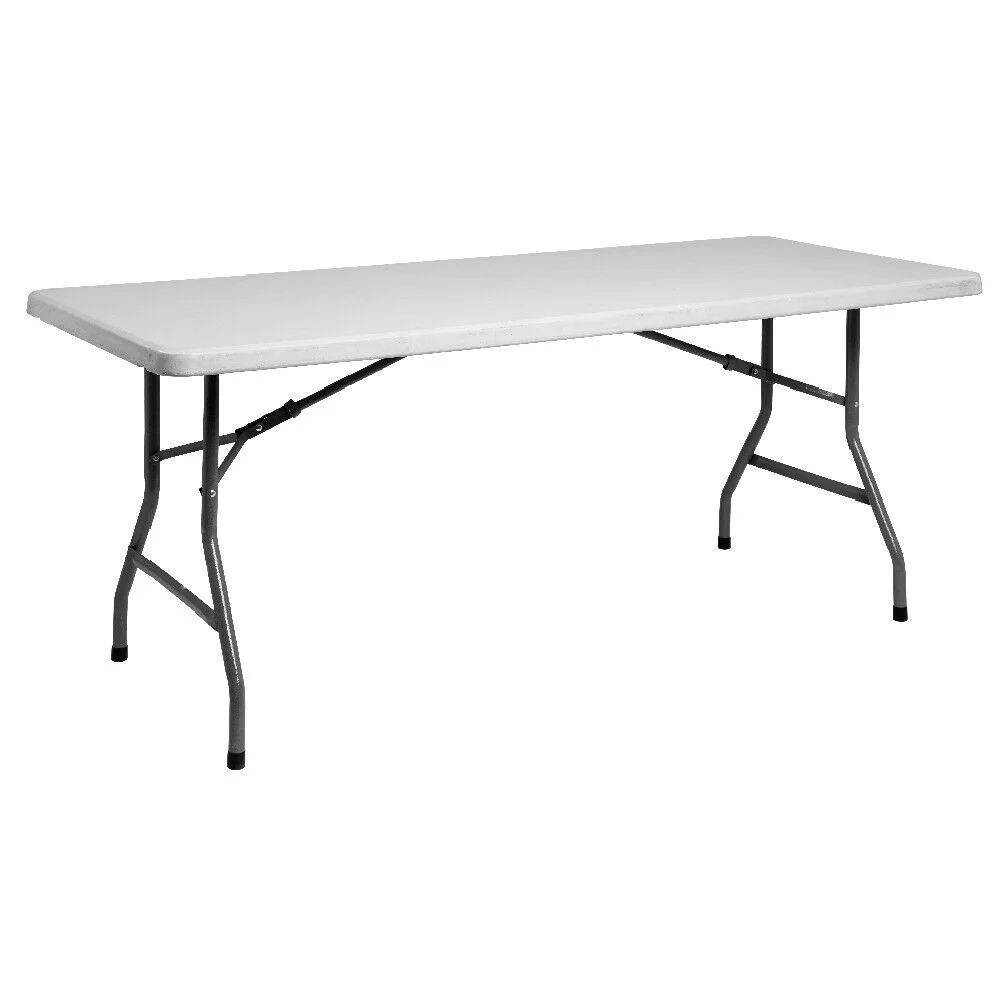 Table rectangulaire pliante Fiesta blanche 6 personnes