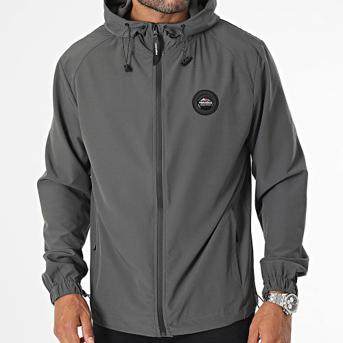 Veste Zippée Capuche Bronze 2 Gris Anthracite