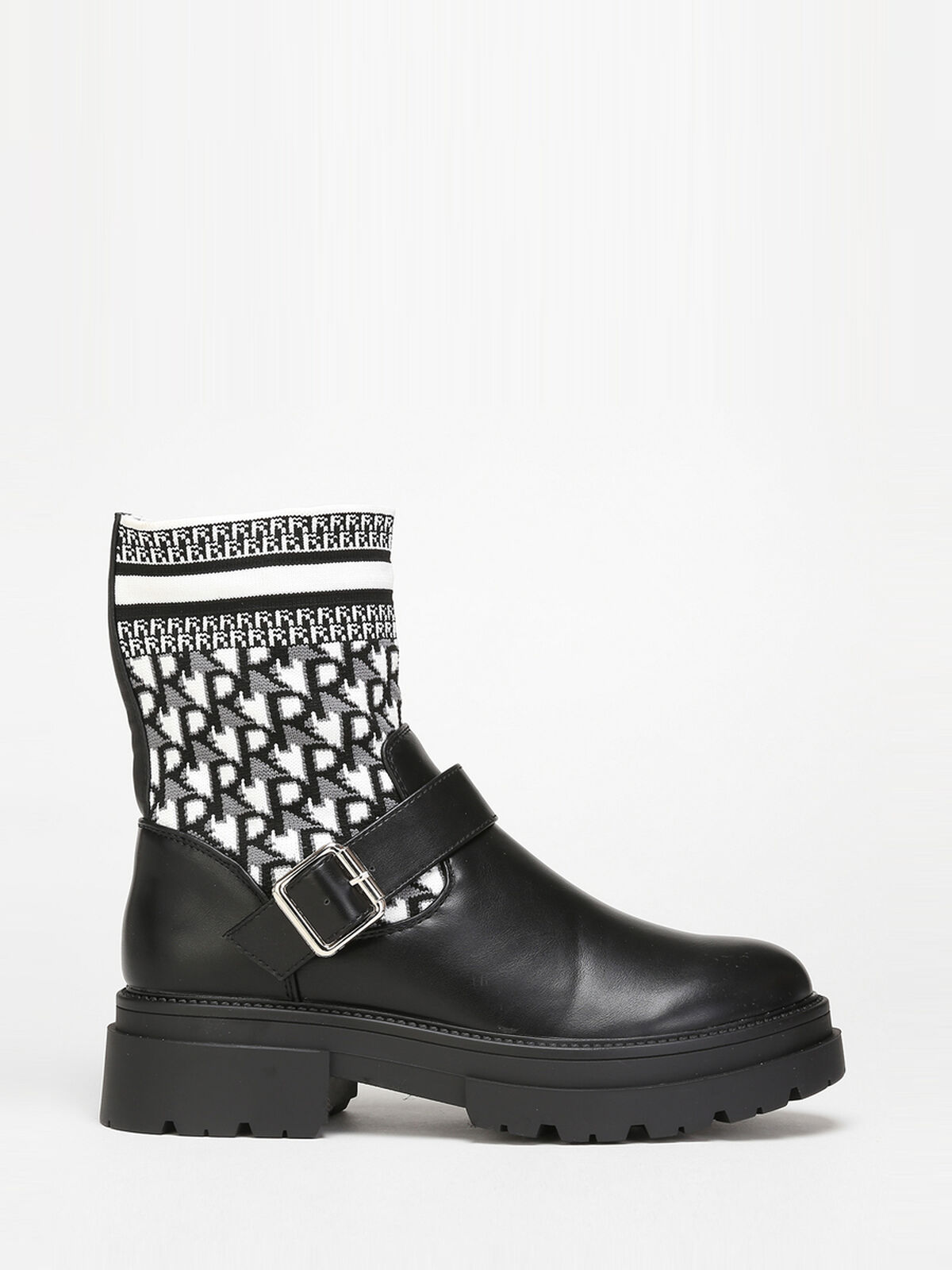Bottines et bi-matières- Noir et Blanc