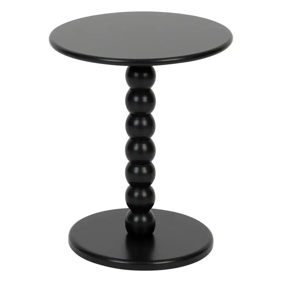 Atmosphera Bijzettafeltje Bologna - zwart - D38x H46 cm - MDF