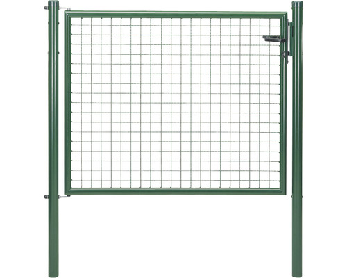 Wave mesh enkele poort ALBERTS 150 x 125 cm incl. palen 6 x 6 cm zink gefosfateerd groen