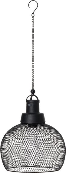 Intratuin solar hanglamp Corien zwart D 18,5 H 22,5 cm