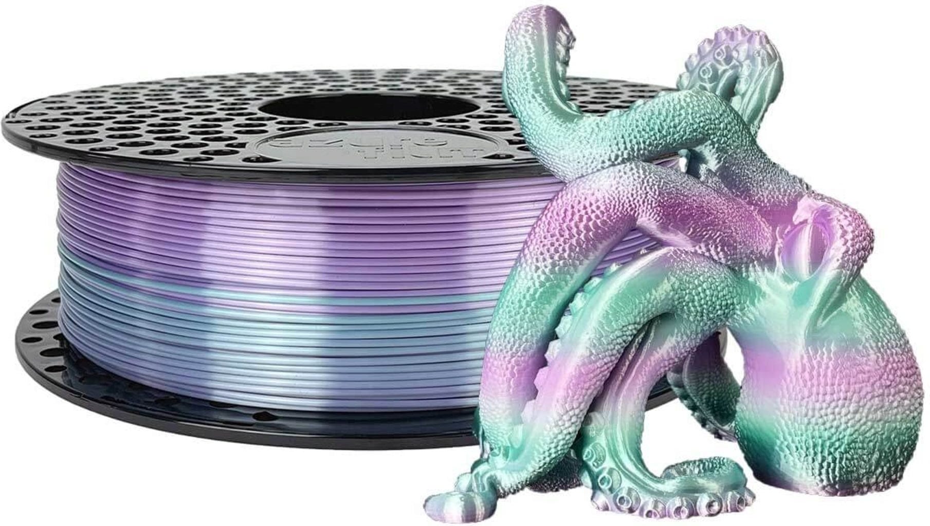 AzureFilm  PLA Silk Rainbow Aurora, 1,75 mm / 1000 g    PLA-Material mit Farbverläufen & seidigem Finish