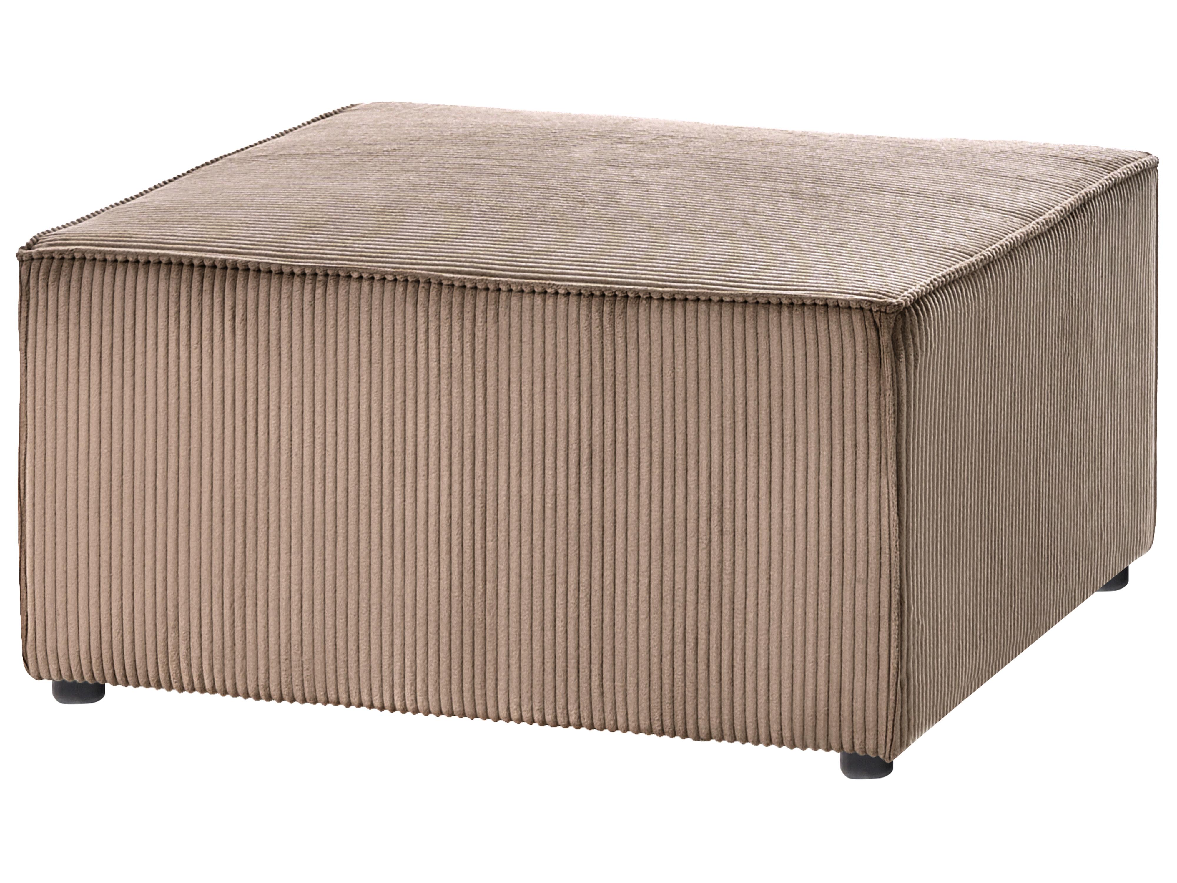 Modulaire hoekbank 4-zits LEMVIG Corduroy Zandbeige rechtszijdig