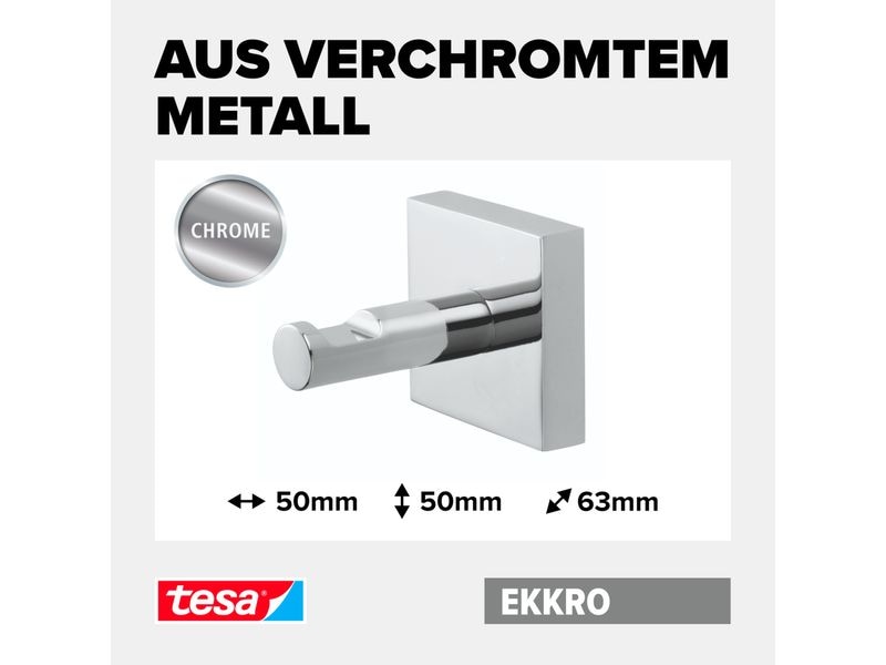 tesa Haken Ekkro Silber Handtuchhaken Wand-montiert Edelstahl