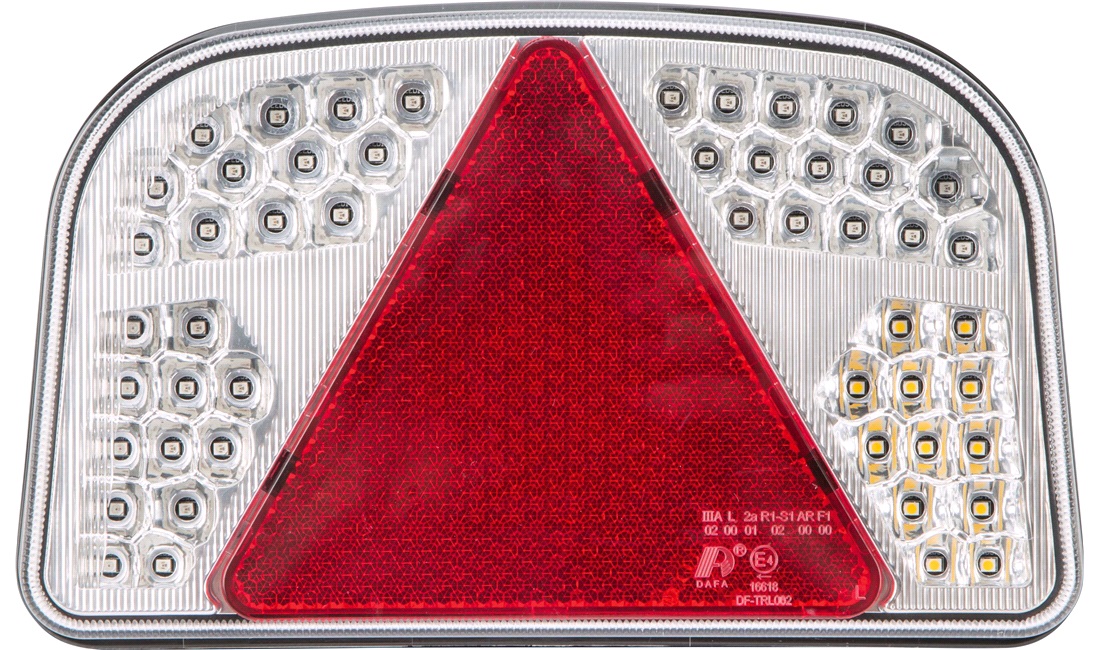 Trailerlygte LED m/trekantrefleks V 12V