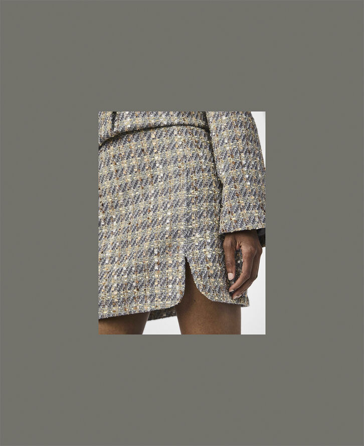 YAS YASSIRAZ HMW SHORT SKIRT Silver bullet
