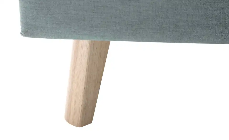 Polsterbett Eisblau 140 cm ohne Bettkasten Eiche