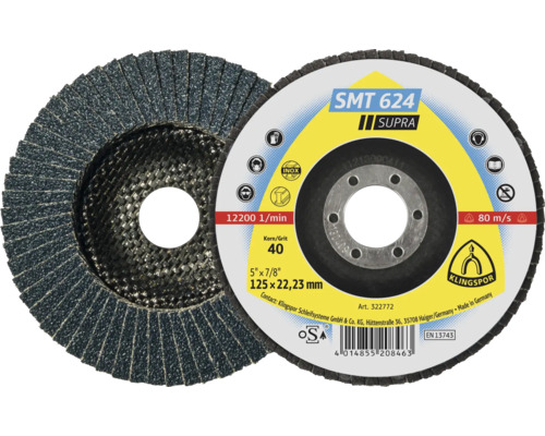 Schuurmopschijf gekarteld Klingspor SMT 624 Supra Ø 180x22,23 mm korrel 40