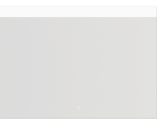 Badkamermeubelset NOBILIA Programma 1 BxHxD 210 x 169,1 x 48,7 cm, frontkleur eiken naturel, met witte wastafelkast en spiegel met LED-verlichting, halfhoge kast, onderkast, greeplijst zwart 111