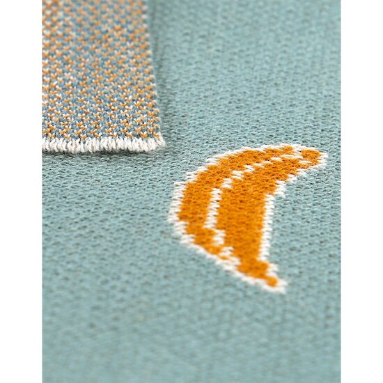 Tiga, Stegi & Ops Couverture tricot en jacquard BIO   Vert        75 x 100 cm   de               Noukies