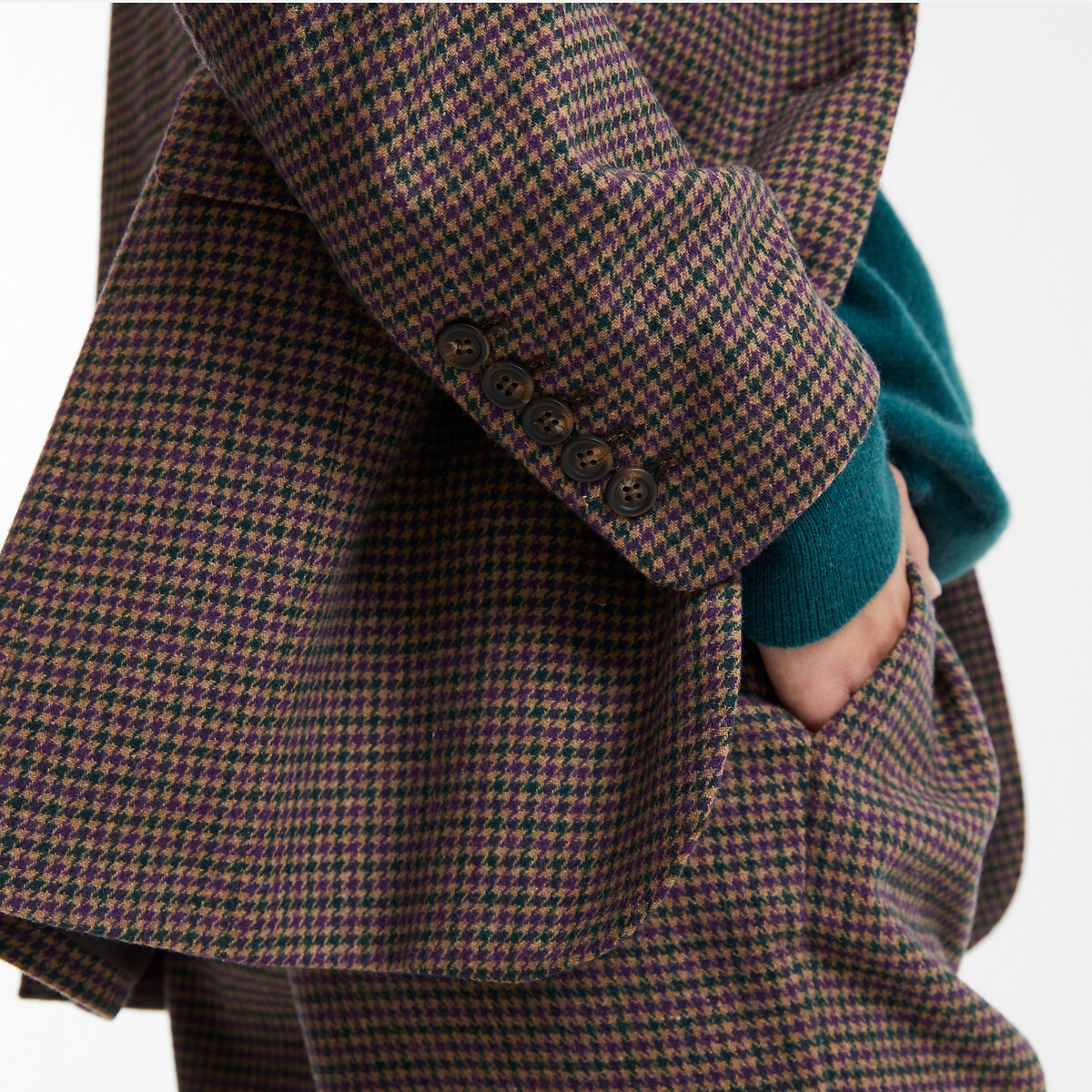 COLEÇÕES LA REDOUTE<br>Jaqueta xadrez, modelo oversized