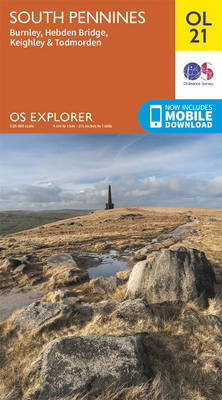 South Pennines, Burnley, Hebden Bridge, Keighley & Todmorden - OS Explorer Map OL 21 (Sheet map, folded)