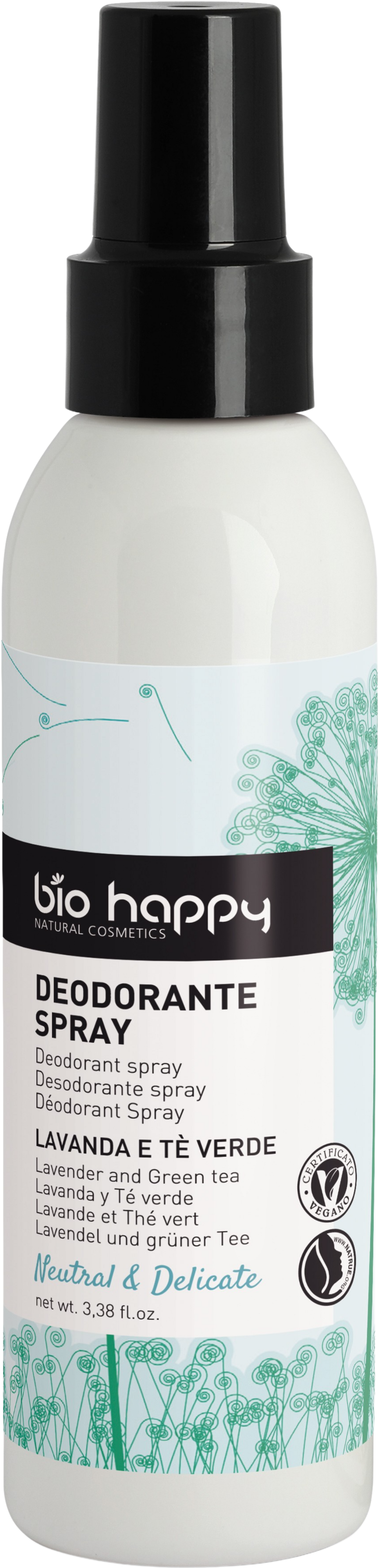 Bio Happy  Neutral & Delicate Deodorant Spray Lavender & Green Tea, 100 ml