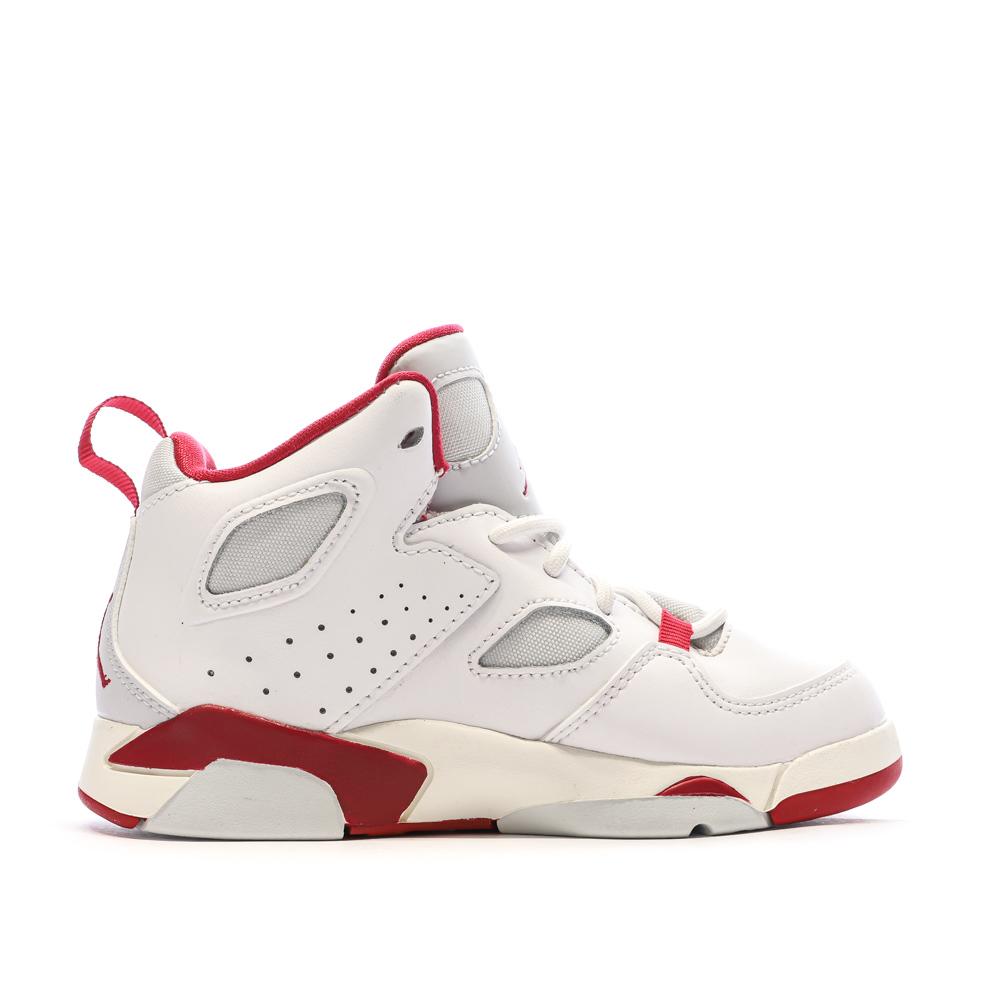 Nike Baskets Blanches/Rouges Garçon Nike Jordan Fltclb