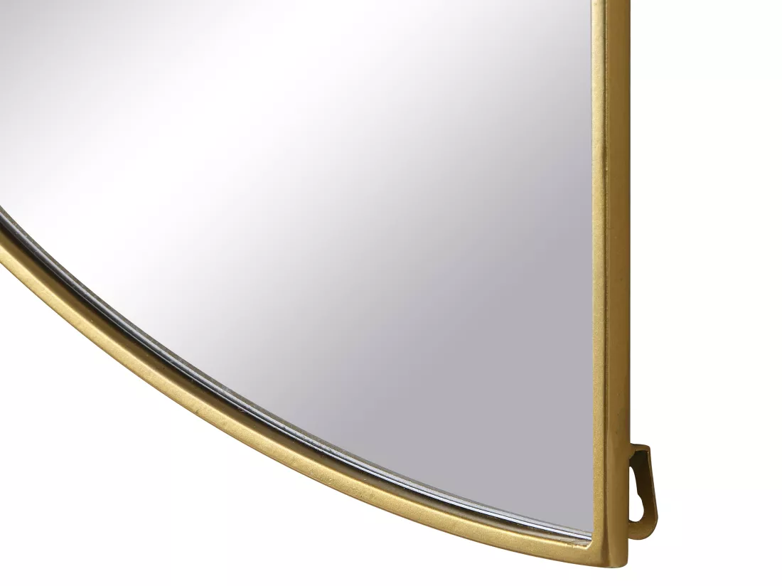 Miroir demi-cercle design en métal - L.50 x H.100 cm - Doré - GAVRA