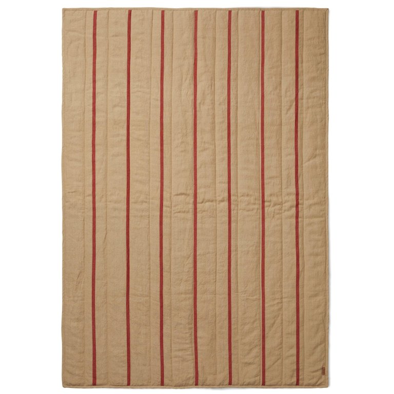 Ferm Living Grand Quilted plaid 120x170 camel/red