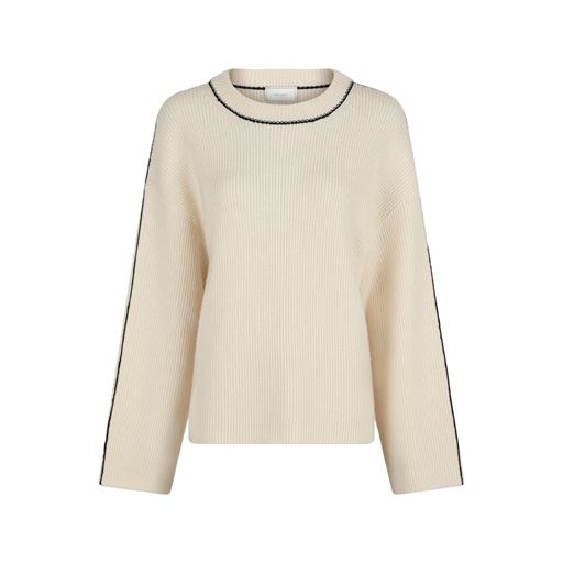 Neo Noir Latte Knit Striktrøje, Ivory, 38