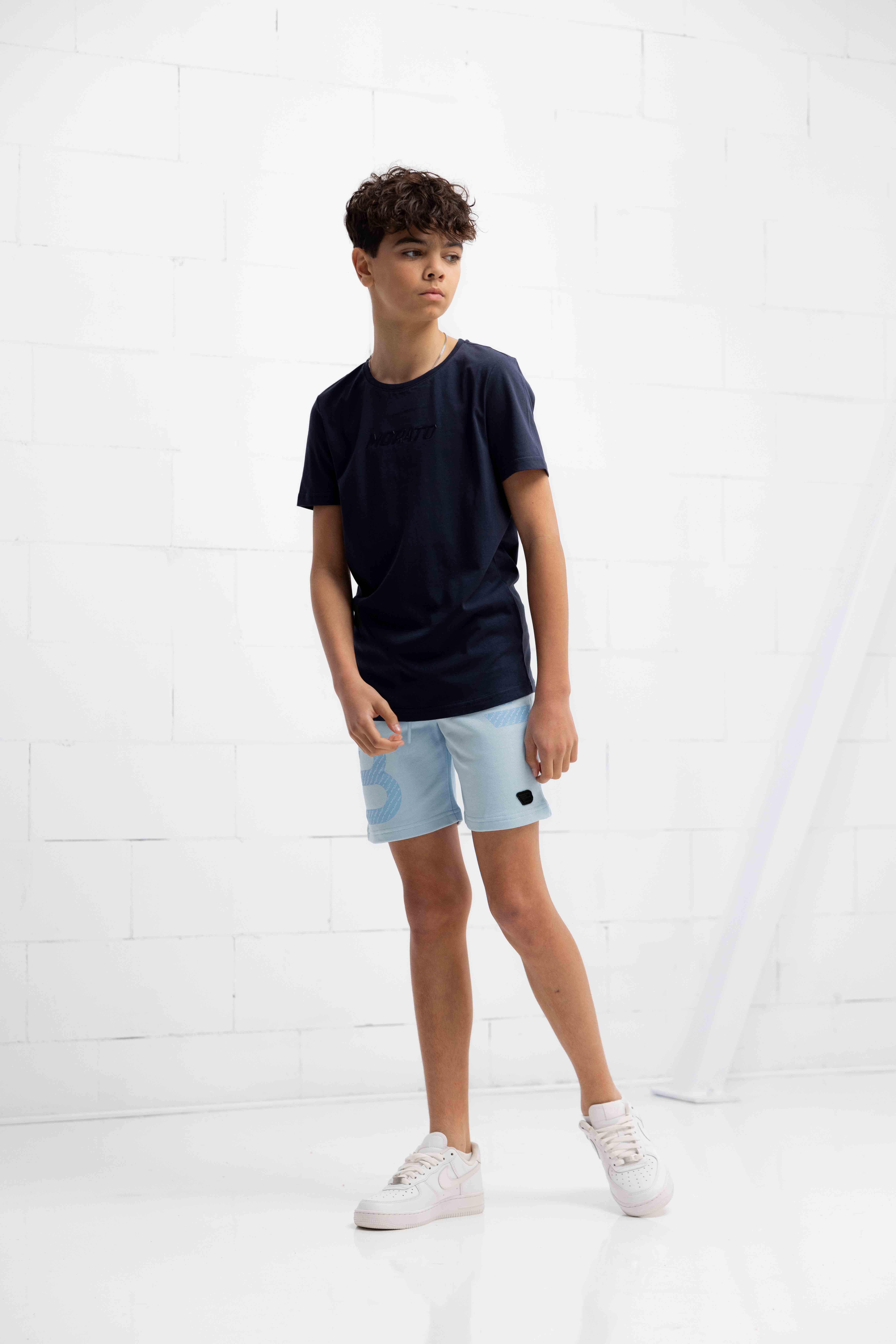Ballin Amsterdam Logo Shorts Kids Lichtblauw