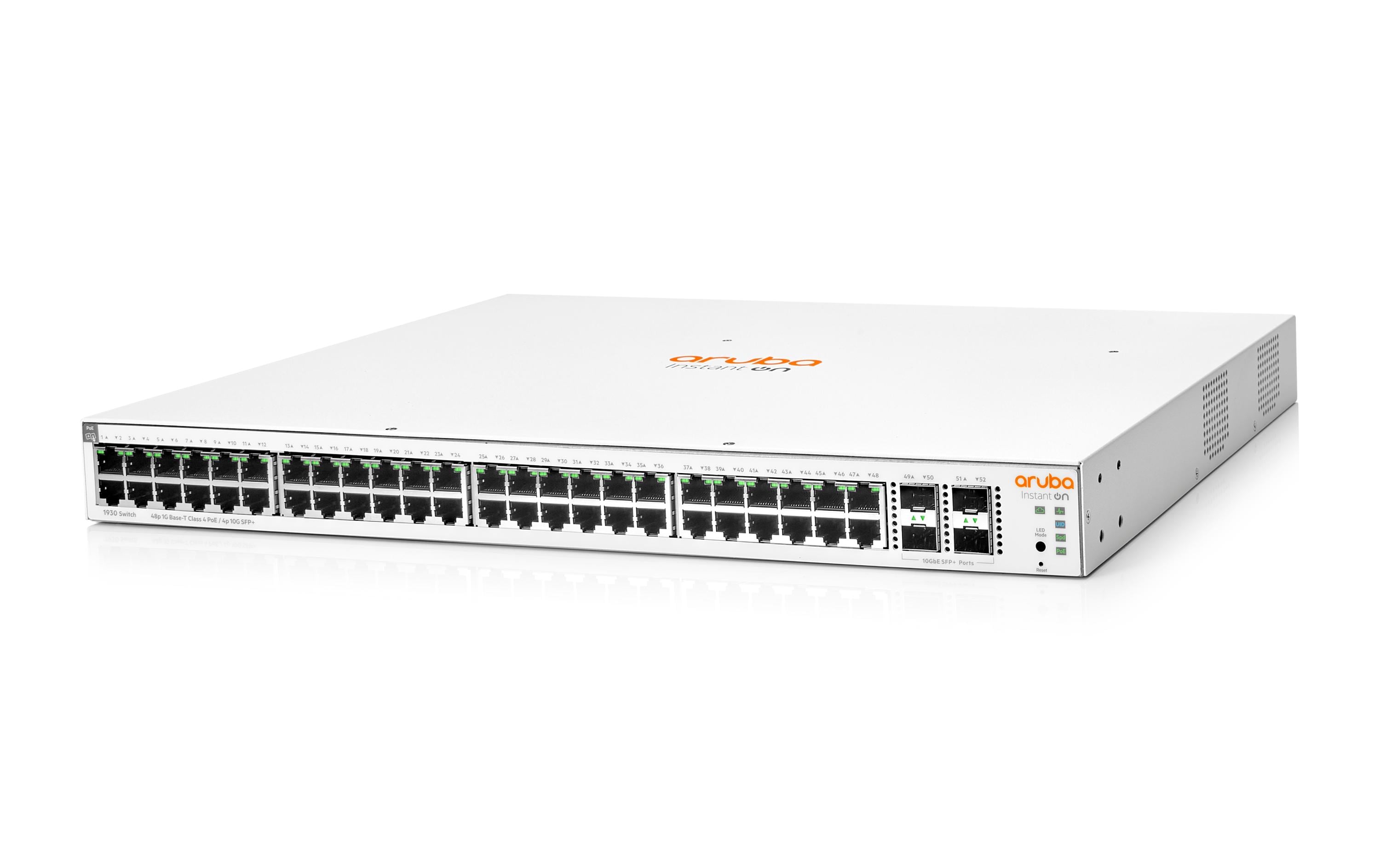 PoE+ Switch Aruba Instant On 1930-48G PoE+ 370W 48 Port<br>Aruba Instant On 1930 48G Class4PoE 4SFP/SFP+ 370W Switch