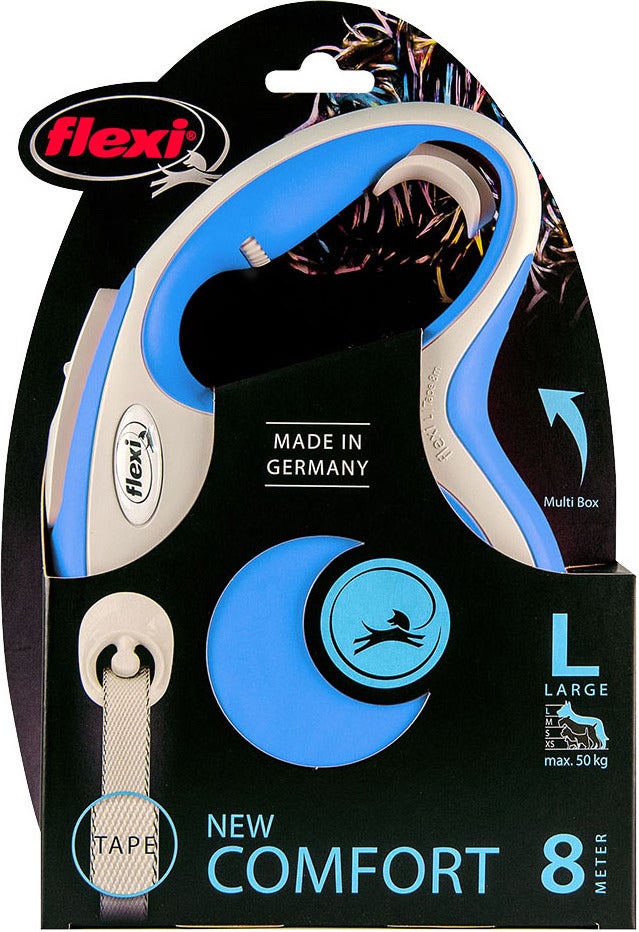 Flexi rollijn New Comfort tape L blauw 8 m