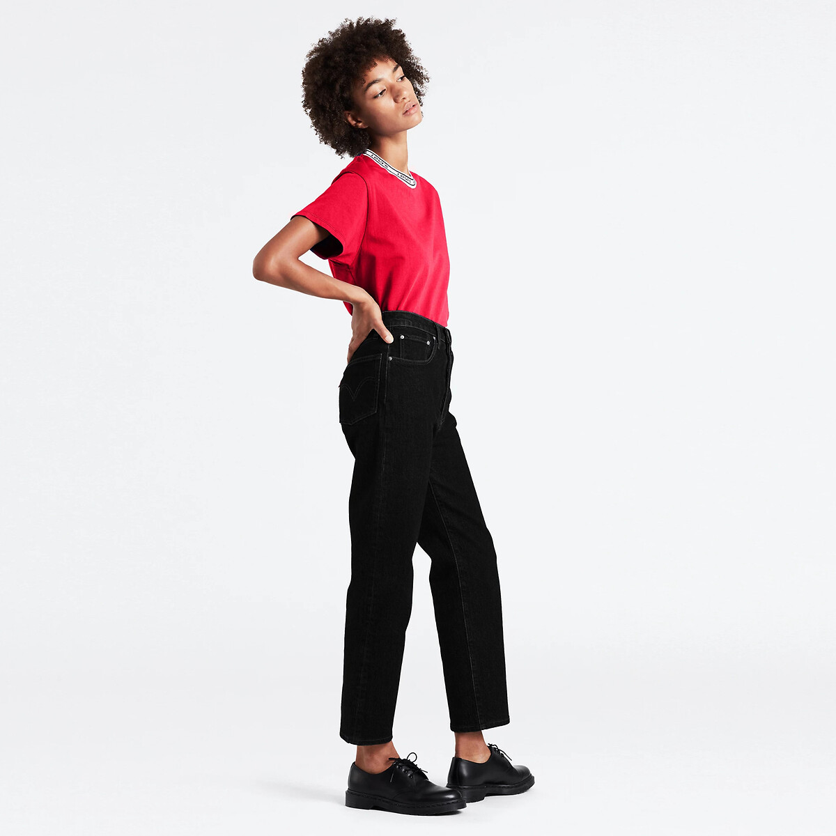 Calça jeans Levi's Ribcage reta até o tornozelo