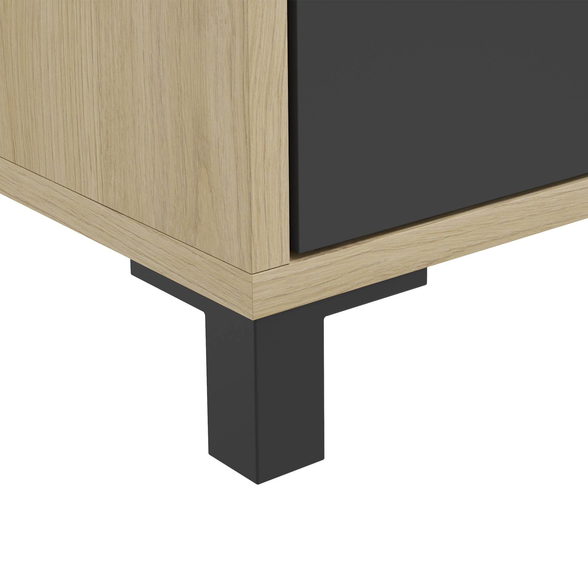 Hochschrank - Artisan Eiche - anthrazit - 193 cm hoch