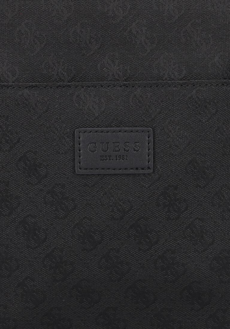 GUESS zwarte guess schoudertas strave xbody flat w frnt zpr