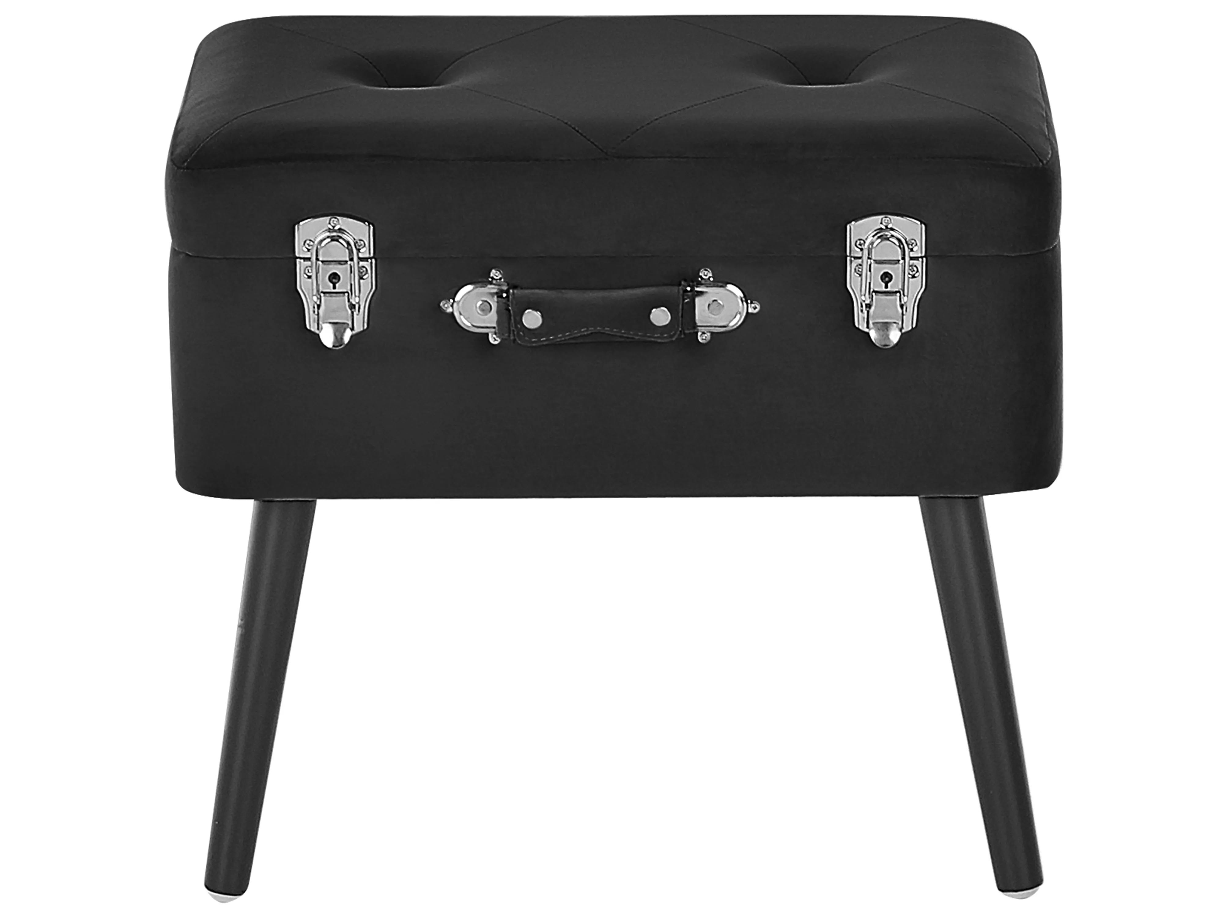 Hocker met opbergruimte MALLARD Fluweel Zwart