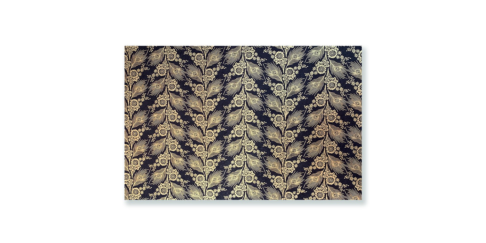 Geschenkpapier 'Pfau' schwarz-gold, B 76 cm, L 51 cm günstig bestellen