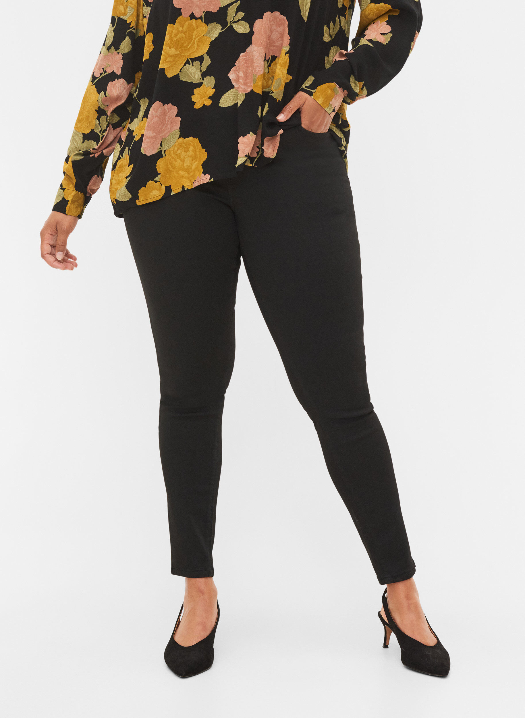 Stay black Amy jeans med høj talje