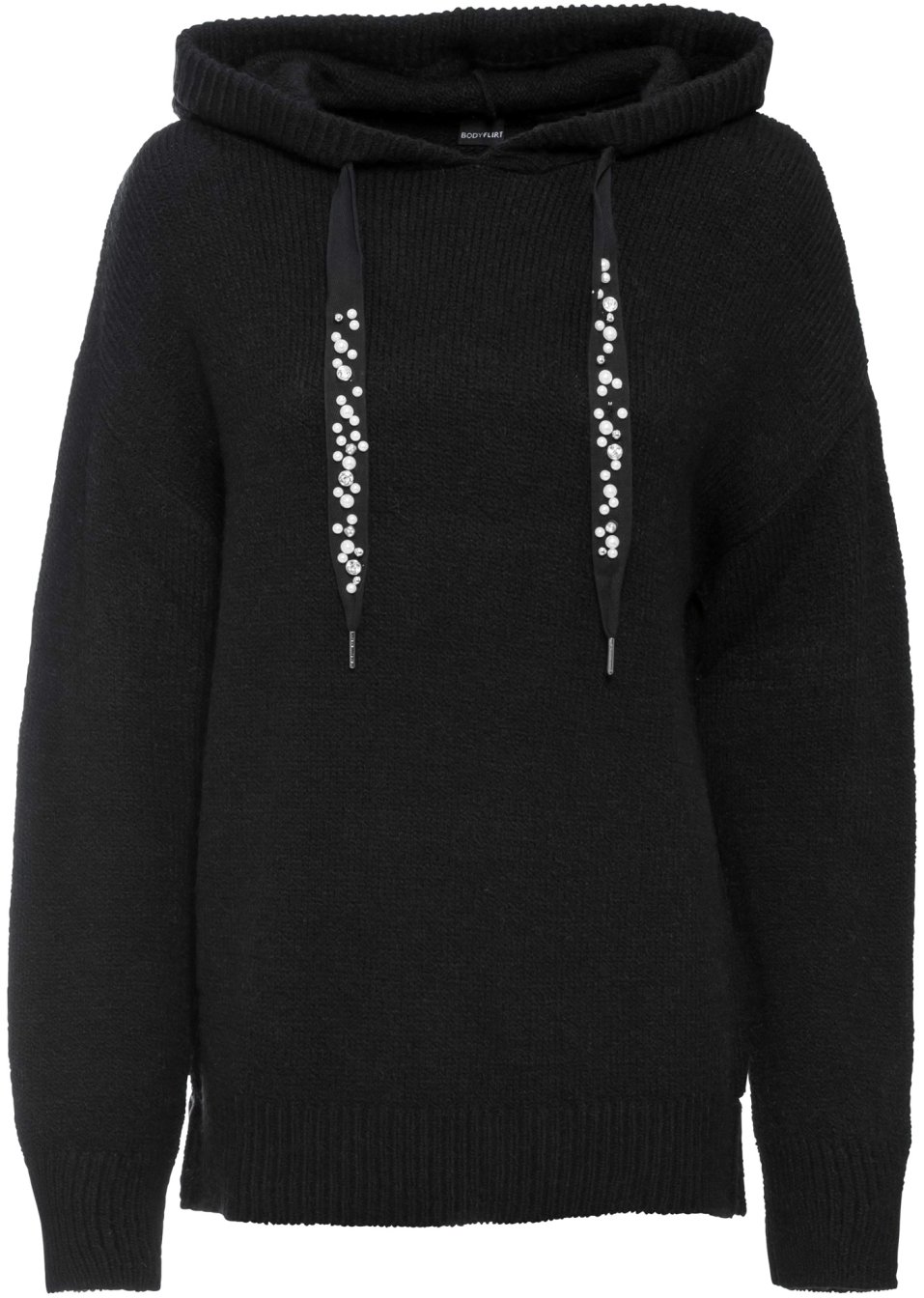Pull en maille à capuche