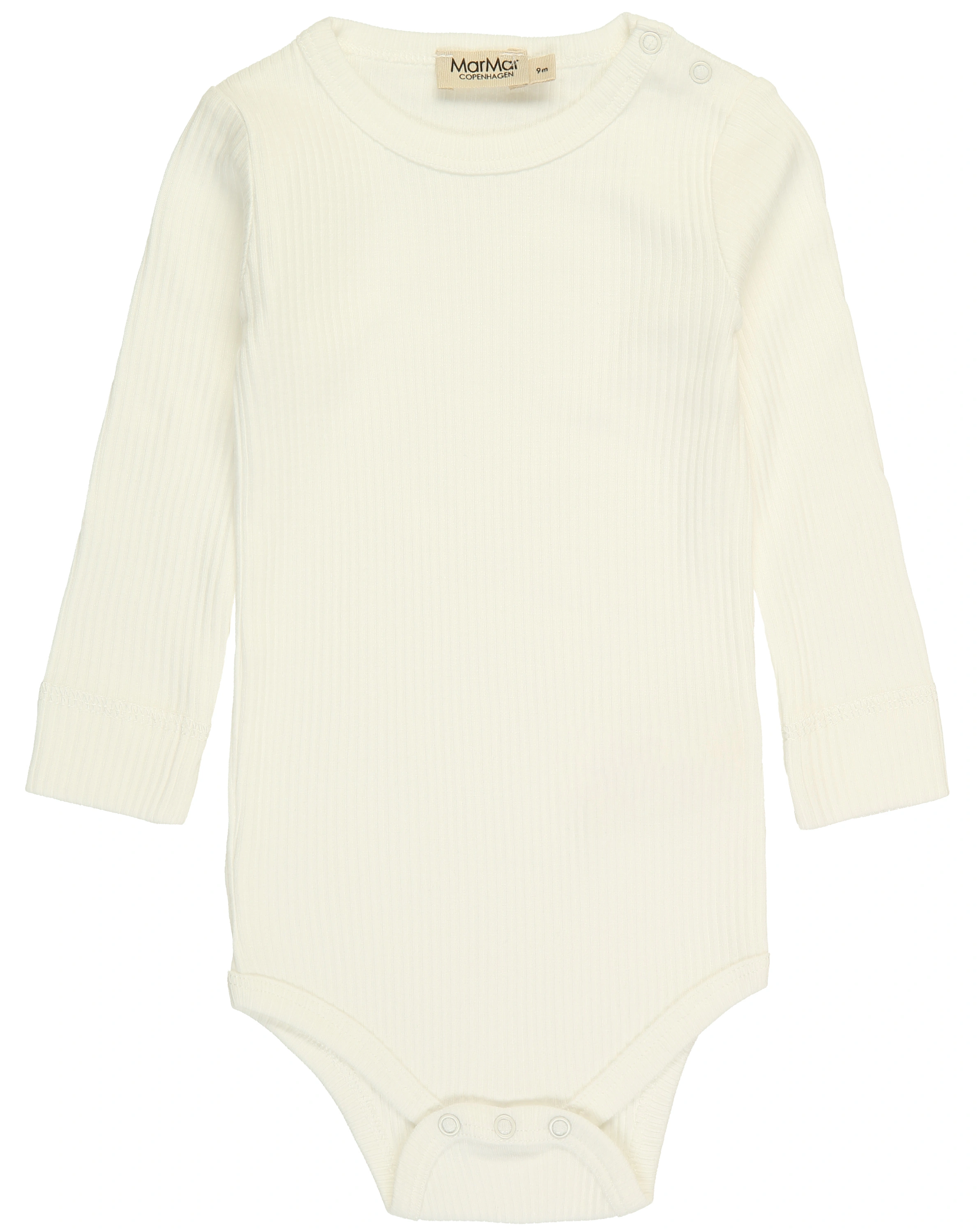 Langarmbody PLAIN in gentle white
