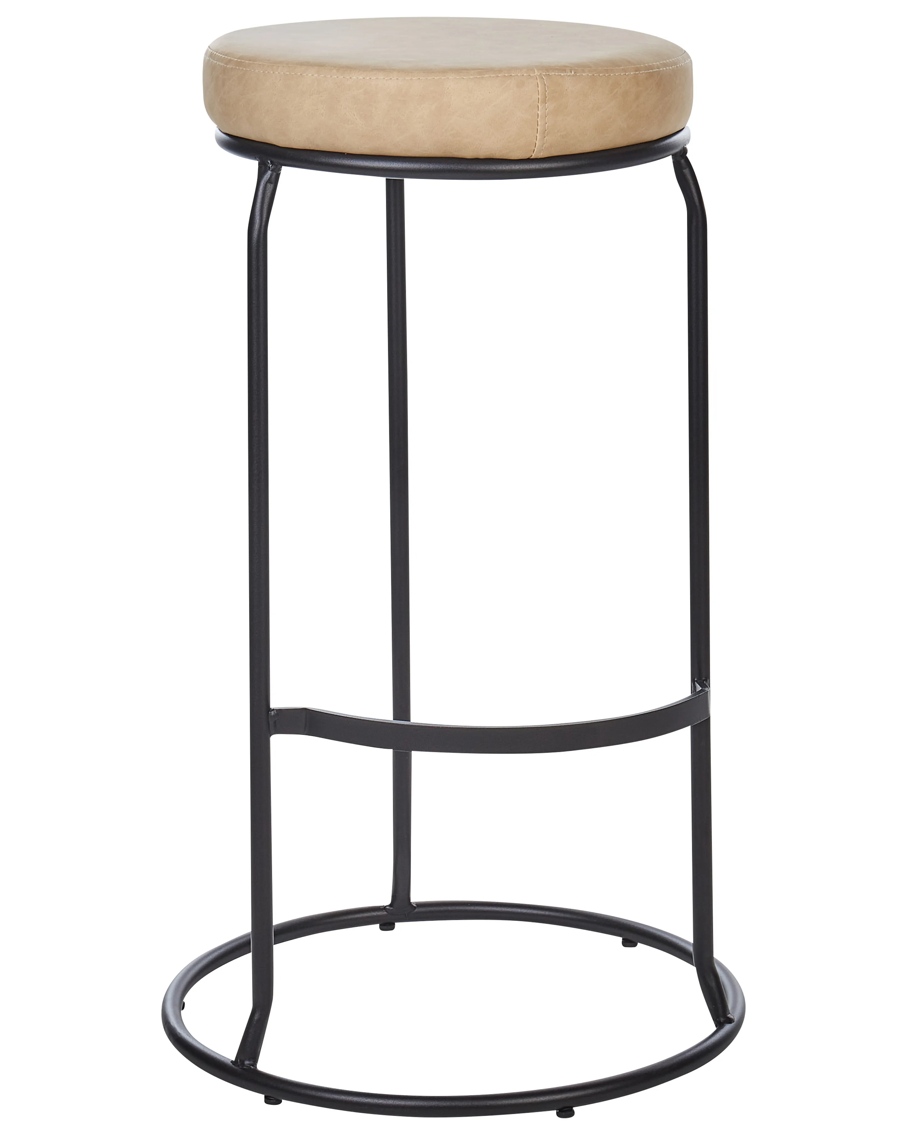 Set van 2 barkrukken MILROY Kunstleer Beige