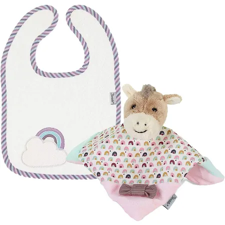 Sterntaler Geschenk-Set Pauline - Klettlätzchen und Schmusetuch