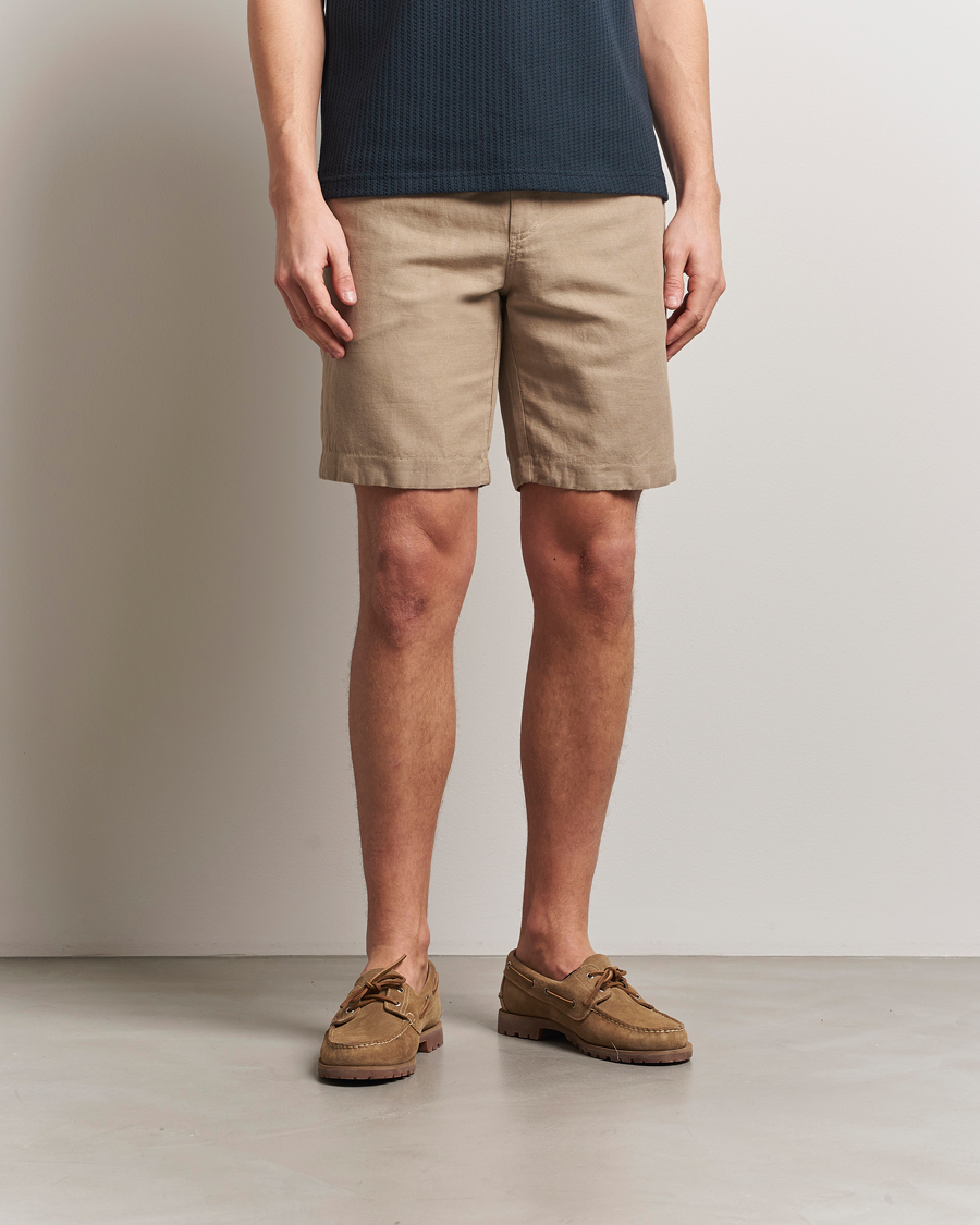 Samsøe Samsøe Smith Cotton/Linen Drawstring Shorts Greige