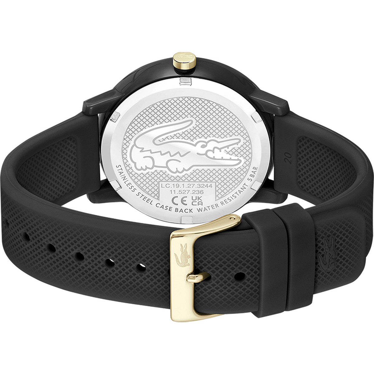 Montre Lacoste 12.12. homme résine bracelet silicone noir
