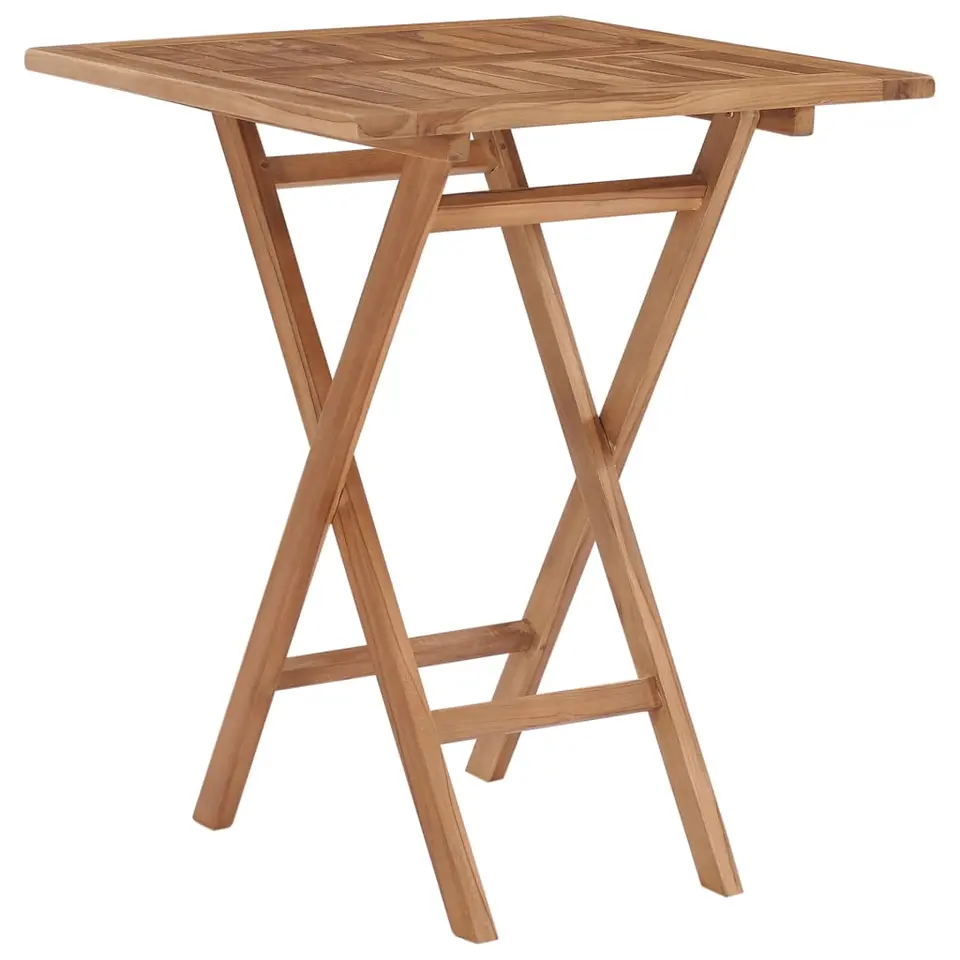 vidaXL Tuintafel inklapbaar 60x60x75 cm massief teakhout