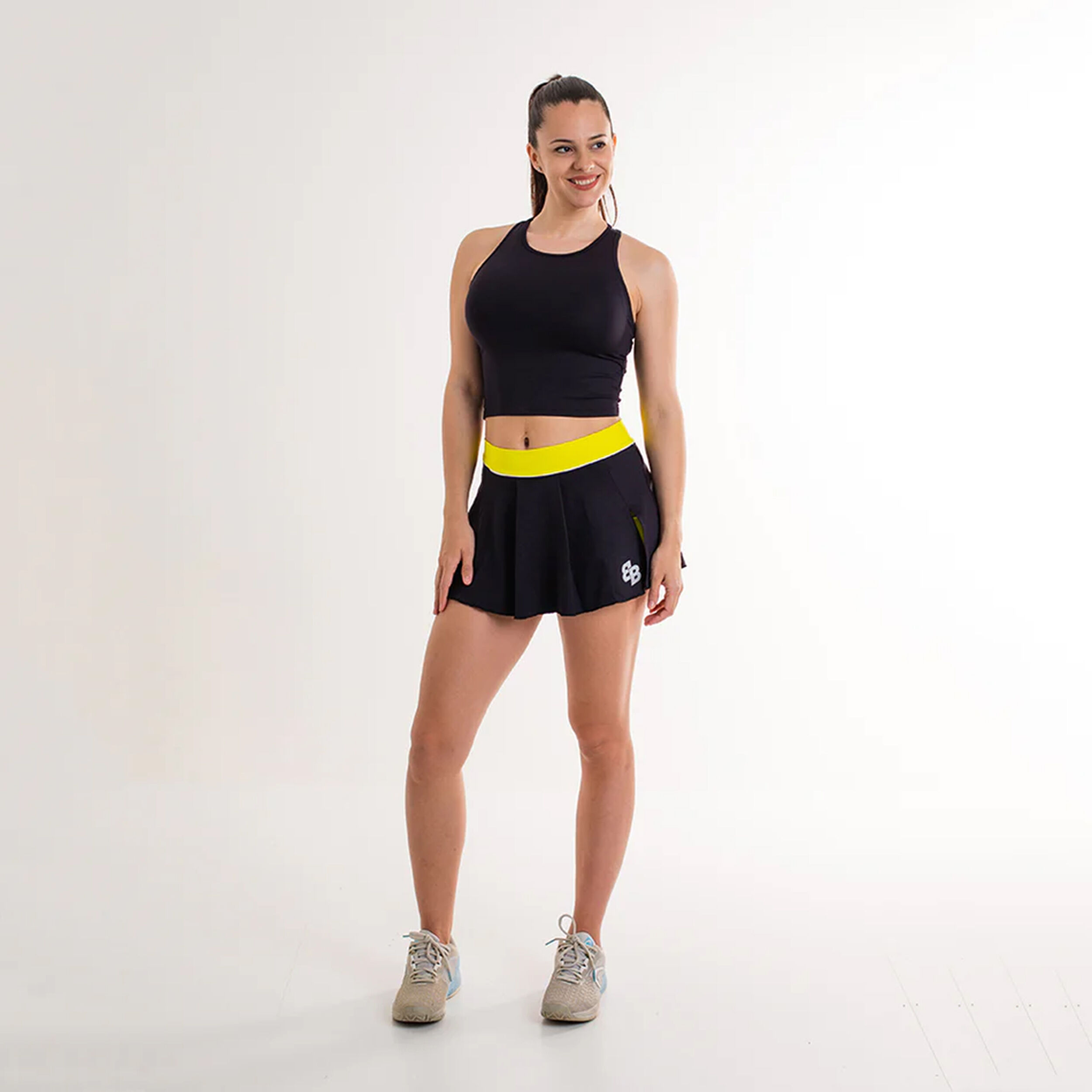 BB by Belen Berbel Camiseta Basica Corta Débardeur Tank Top Femmes - Noir