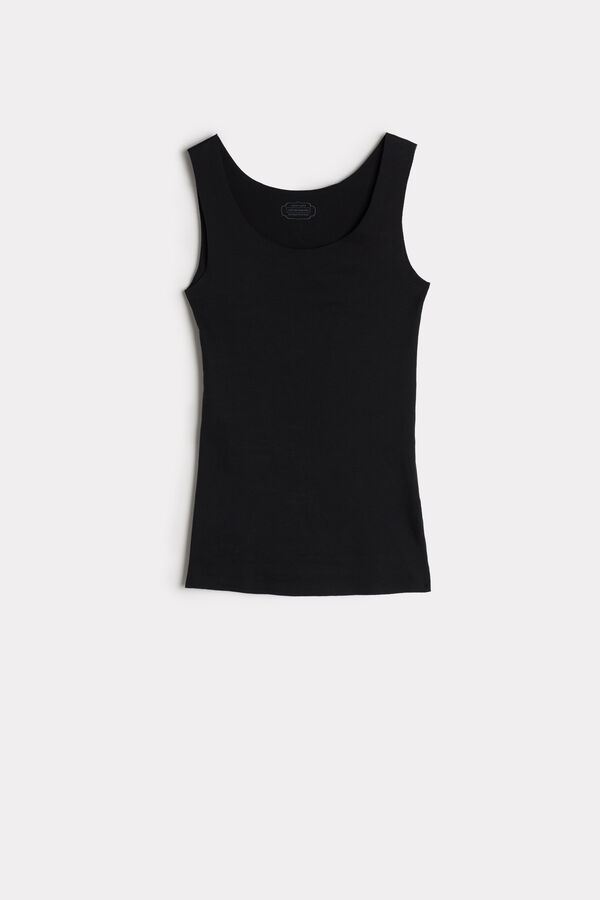 Regata Supima®, gola redonda, sem bainha