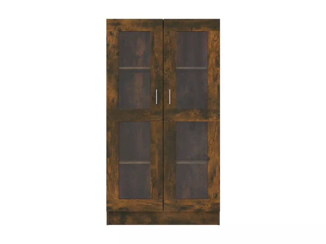 Armoire à vitrine Chêne fumé 82,5x30,5x150 cm Bois d'ingénierie