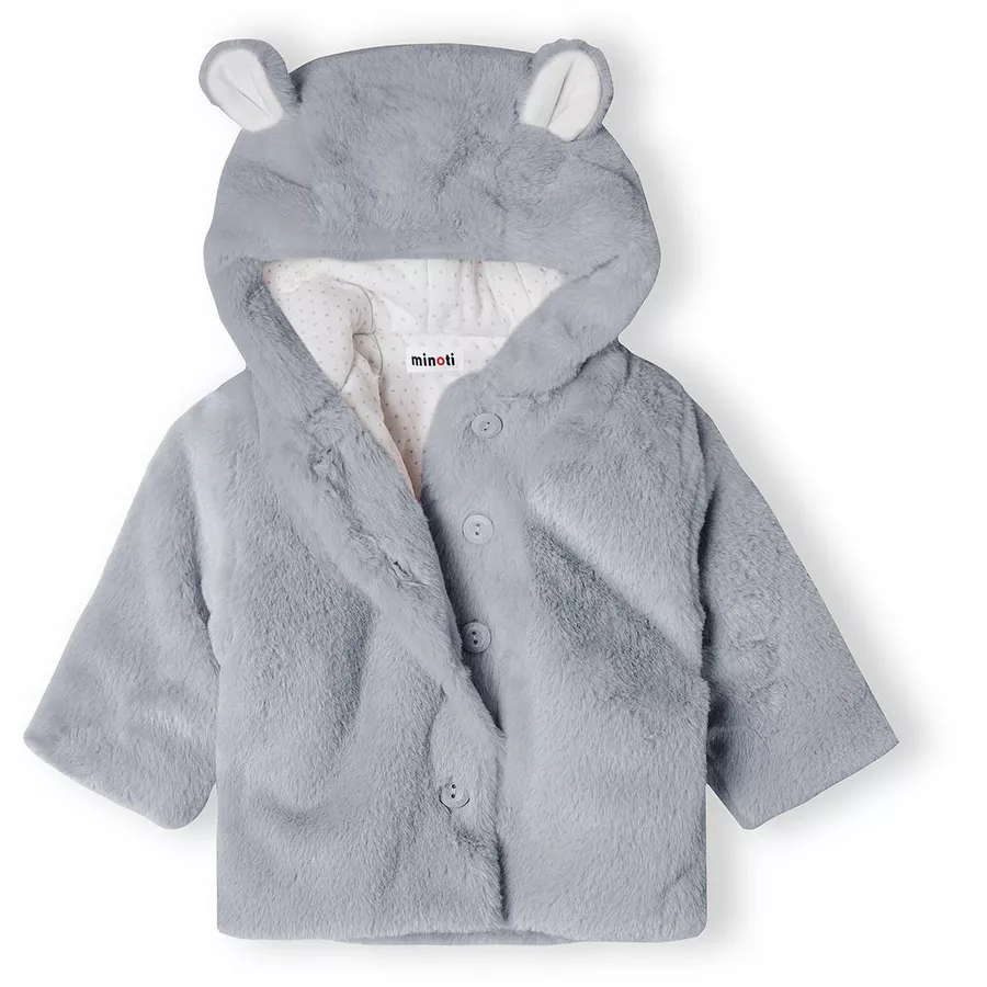 MINOTI Fellimitatjacke Grau
