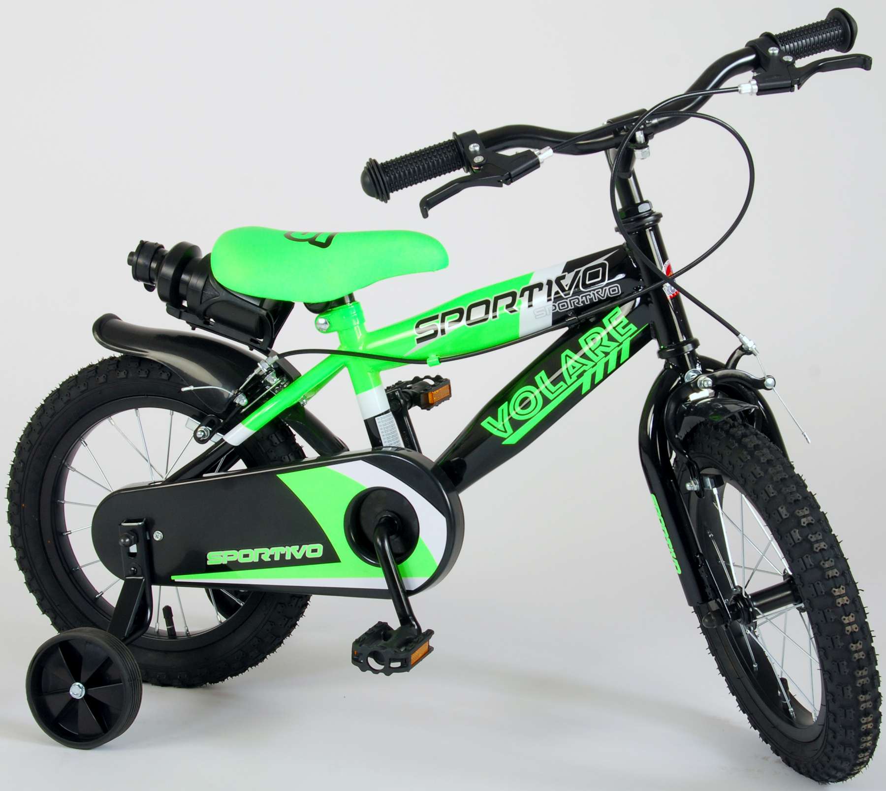 TPFSports Sportivo Kinderfahrrad - Jungen - 14 Zoll - 2 Handbremsen - Neon Orange