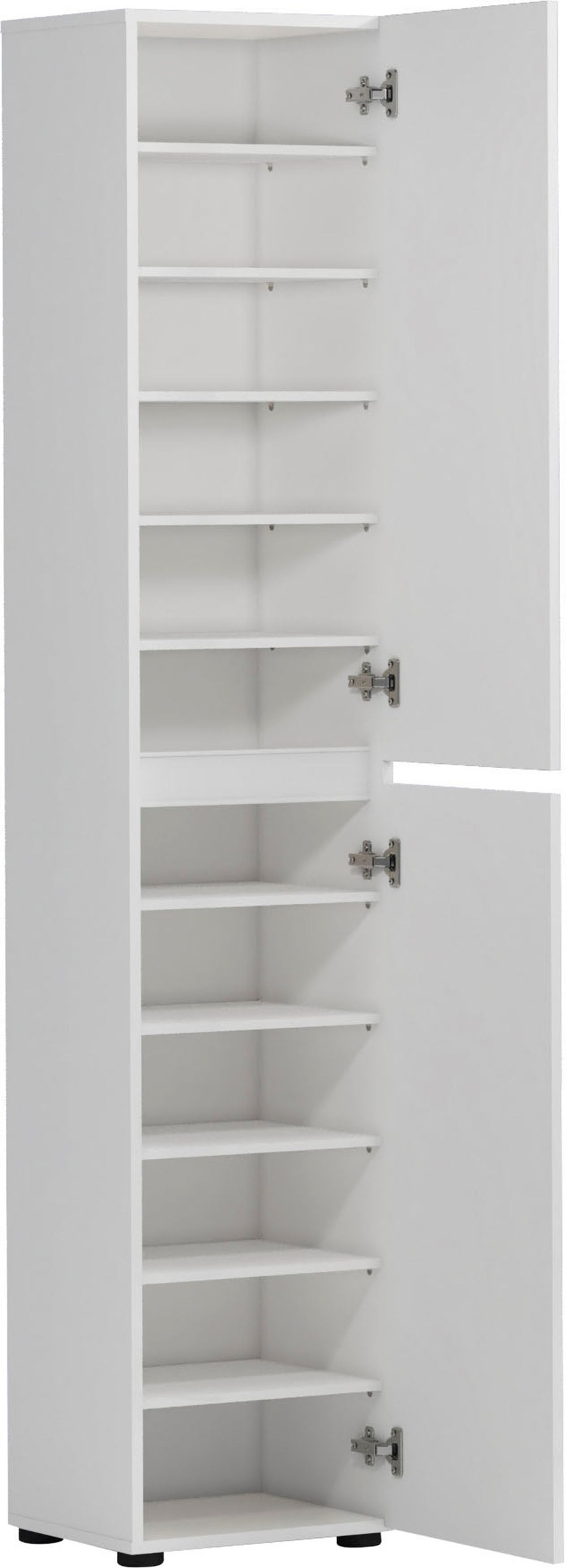 INOSIGN Schuhschrank »Mister,Schuhkommode,Schuhmöbel,Schuhablage,Schuhregal« Breite 40 cm, Höhe 200 cm, Tiefe 34 cm, 2 Türen, 12 Fächer, hochglanz